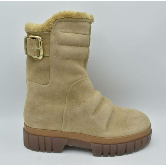 Free People Womens EUR 40 US 10 Fable Faux Fur Sand Suede Platform Winter Boots - Picture 3 of 9